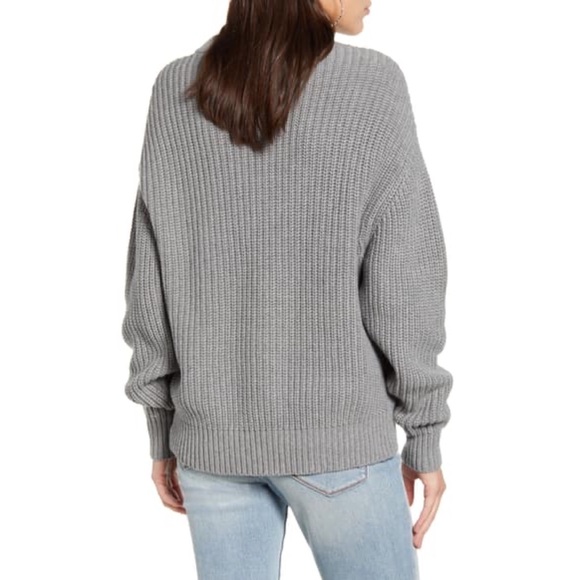 American Rag Grey Oversized Turtleneck Sweater - Picture 2 of 5